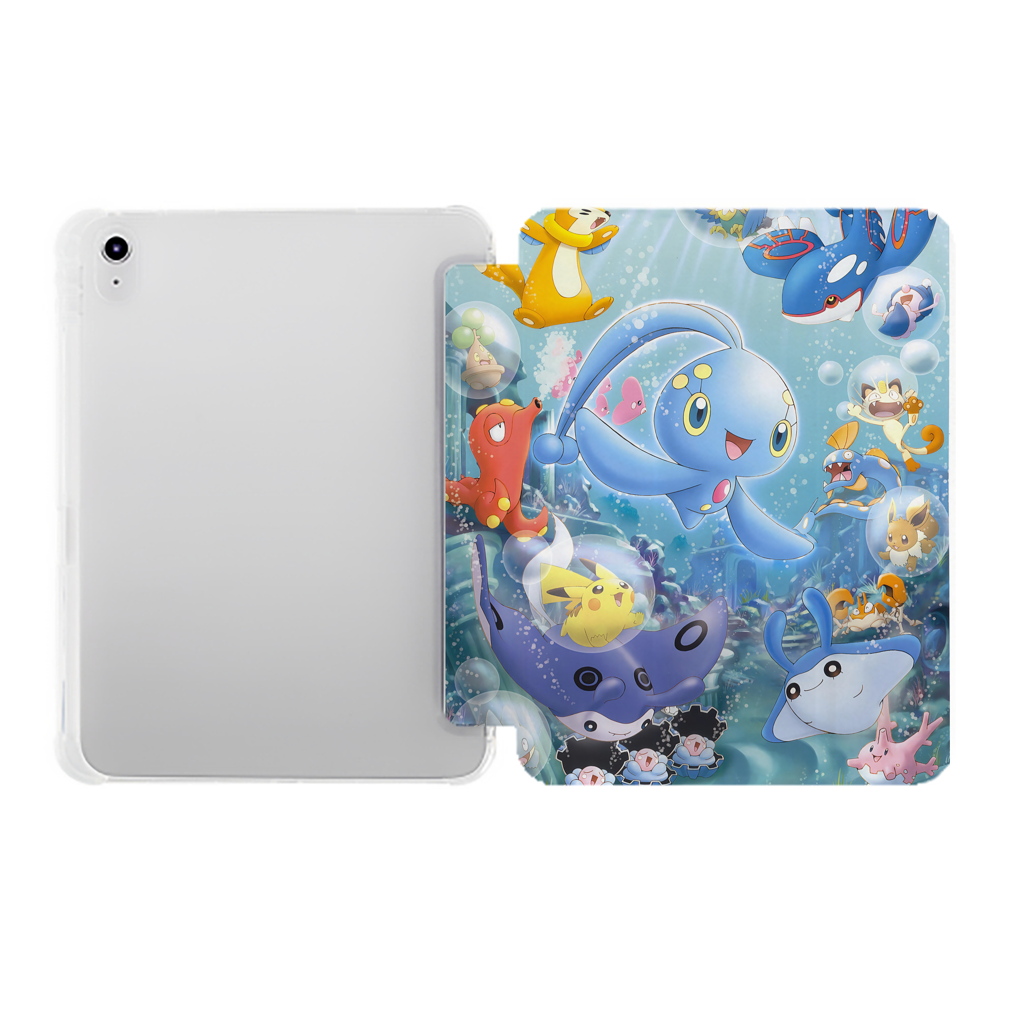 （画像用） ポケットモンスター Pokémon IPad ケース ペン収納付き 三つ折りスタンド PUレザー×シリコン 対応機種9.5/10.5/10.9インチ